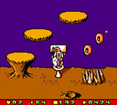 une photo d'Ã©cran de Earthworm Jim - Menace 2 the Galaxy sur Nintendo Game Boy Color